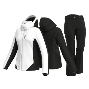 콜마 여성용 스키복 2324 CORMAR MECHANICAL STRETCH 자켓 WhiteBlack + MECHANICAL STRETCH 팬츠 Black 입고예정